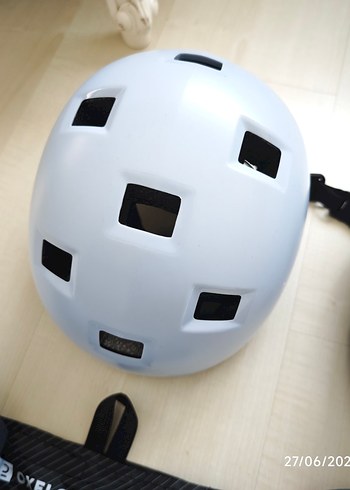 Mavi Gri Biker Diz Koruyucu Velcro Bağlamalı - Görsel 4