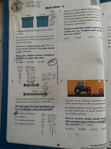  Beden Renk 8. Sınıf Partikül Lgs Matematik Soru Bankası Video Çözümlü Yayın