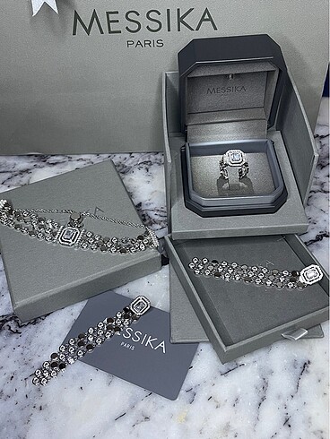 MESSİKA D-Vibes Multi-Row Silver Set