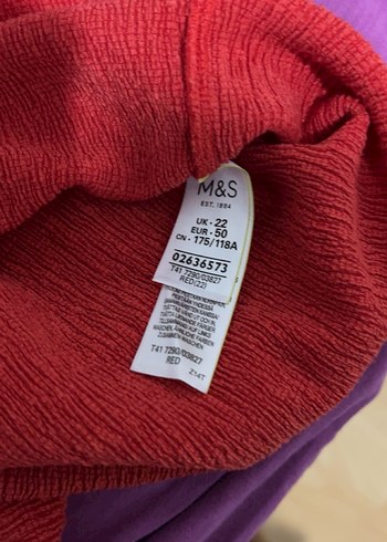48 Beden kırmızı Renk marks and spencer bluz