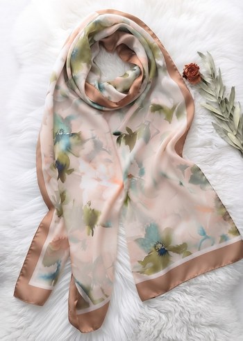 Armine Pastel Cicekli İnce Sal Siklik Ve Rahatlik Bir Arada