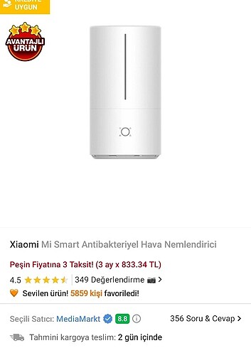 XİAOMİ Mİ SMART ANTİBAKTERİYEL HAVA NEMLENDİRİCİ