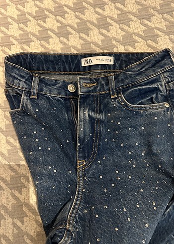 Zara taşlı Kadın Kot Pantolon
