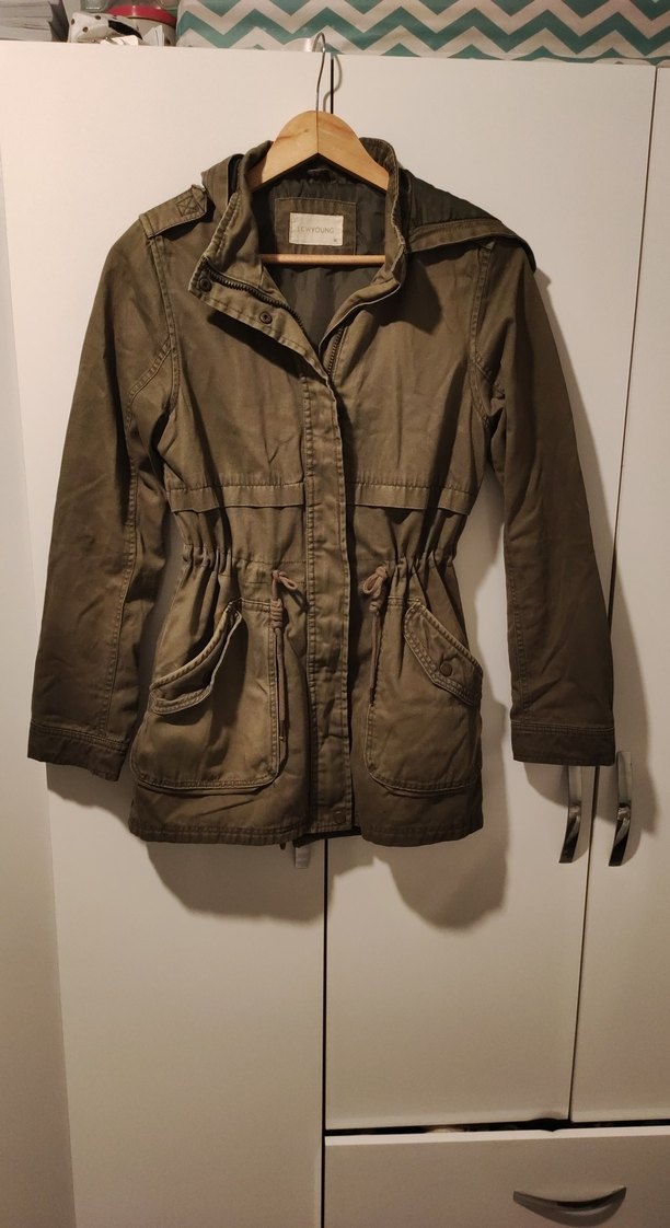 Asker Yeşili Kadın Parka/Ceket - Görsel 2