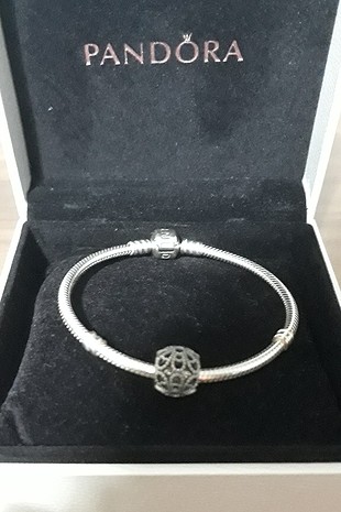 universal Beden gri Renk Pandora klasik 17 cm gümüş bileklik