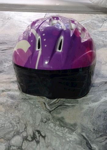 Renkli Mor Bisiklet Kaskı Velcro Bantlı - Görsel 4