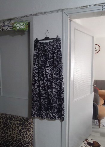 xl Beden Gri Yılan Desenli boolll paça Kadın Pantolon