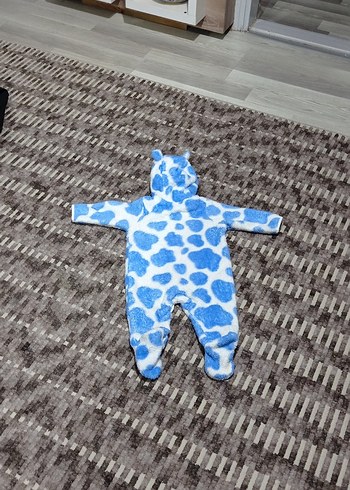 Mavi Leopar Desenli Bebek Tulum - Görsel 6