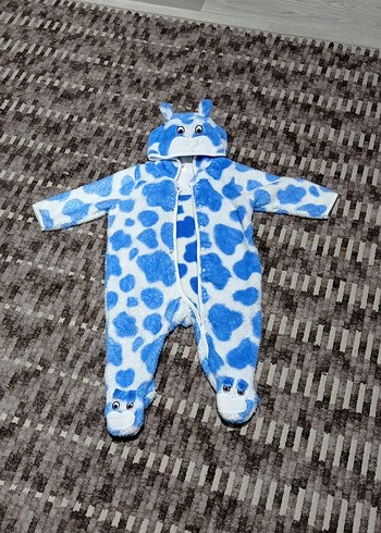 Mavi Leopar Desenli Bebek Tulum - Görsel 2