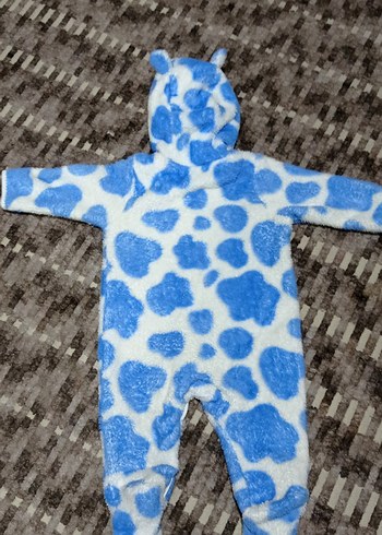 Mavi Leopar Desenli Bebek Tulum - Görsel 5