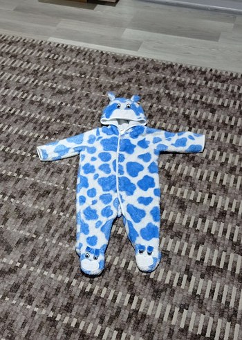 Mavi Leopar Desenli Bebek Tulum - Görsel 4