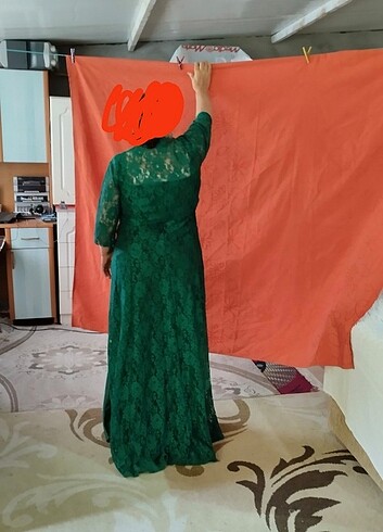 52 Beden yeşil Renk Abiye elbise