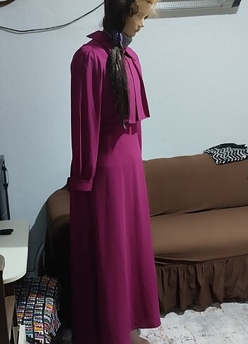 xl Beden bordo Renk Elbise