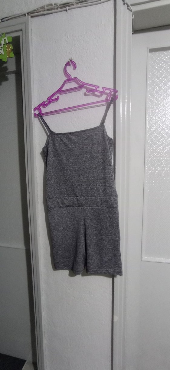 Gri Baskılı Kadın Tulum - Görsel 4