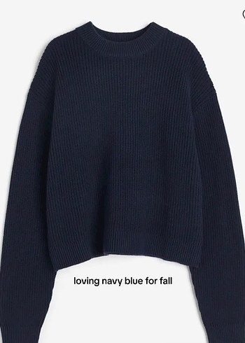 H&M Lacivert Triko Kazak