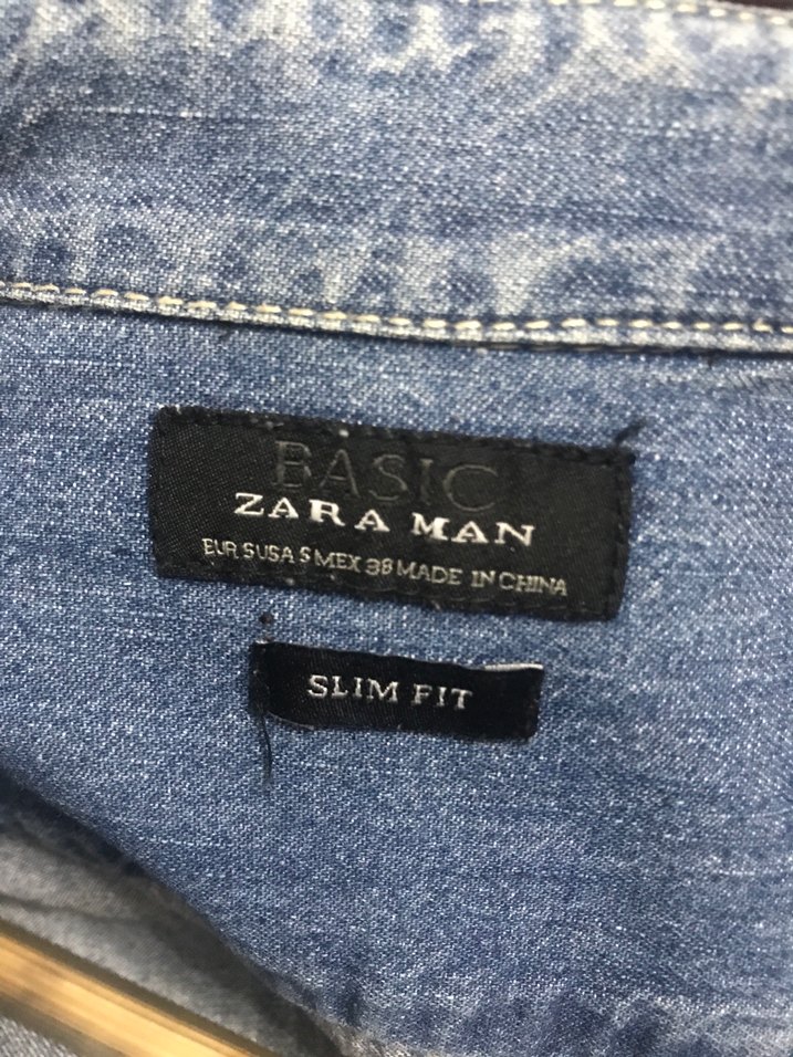 Mavi Düğmeli Erkek Denim Gömlek - Görsel 2