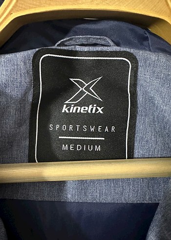 Mavi Gri Kapüşonlu Erkek Günlük Mont - Görsel 3