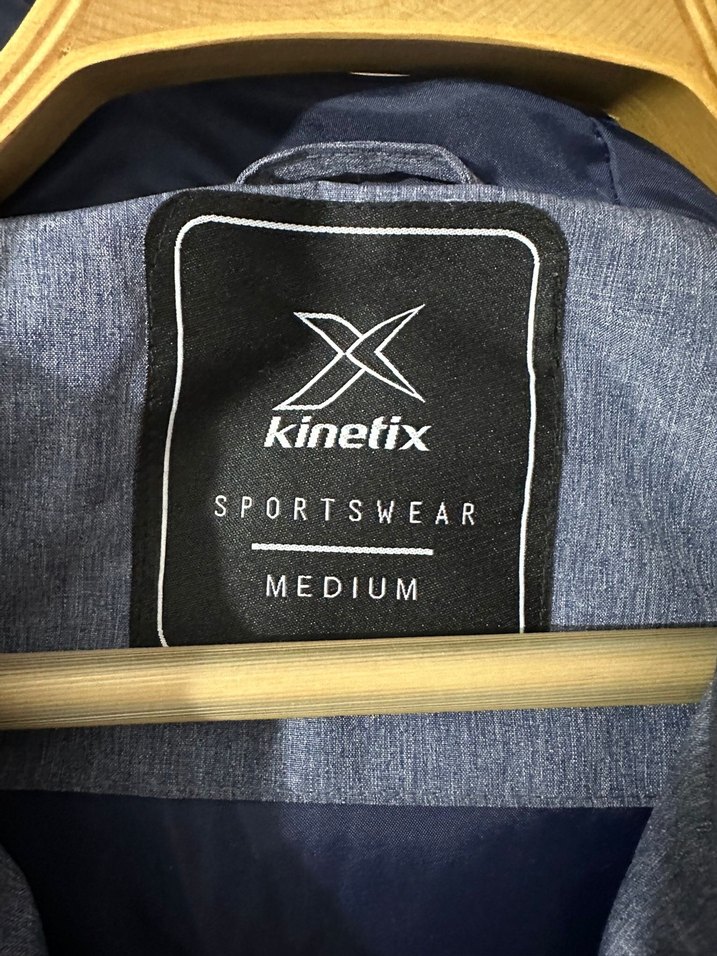 Mavi Gri Kapüşonlu Erkek Günlük Mont - Görsel 3