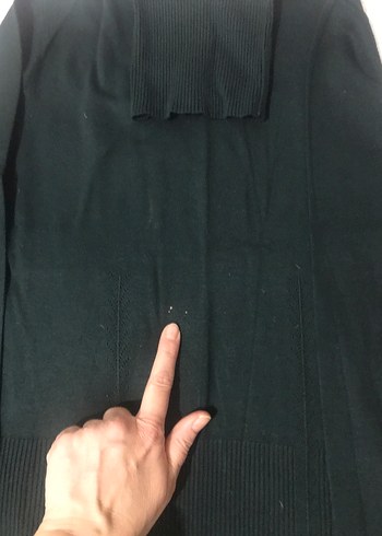 2 Adet Düğmeli Yeşil ve kahverengi Boğazlı Kadın Kazak - Görsel 2