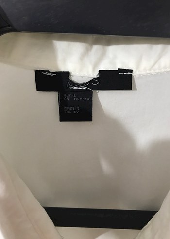 Beyaz Keten Düğmeli Kadın Gömlek - Görsel 3