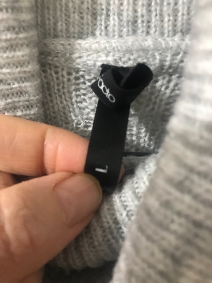 Gri Boğazlı Uzun Örgü Kadın Kazak - Görsel 3