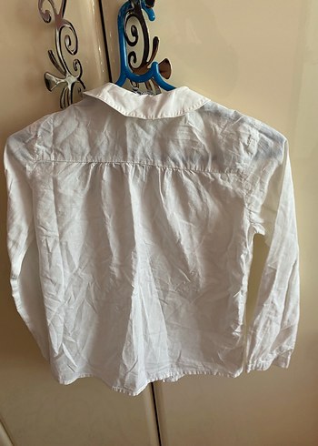 Waikiki çocuk Nakışlı Beyaz Pamuklu Gömlek - Görsel 4