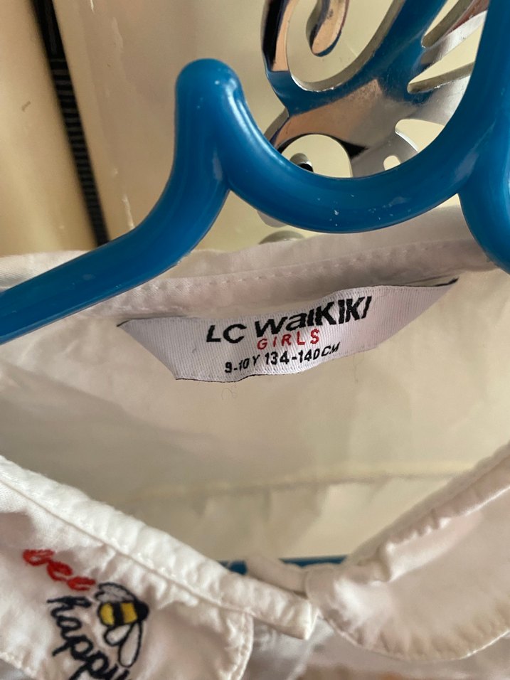 Waikiki çocuk Nakışlı Beyaz Pamuklu Gömlek - Görsel 3