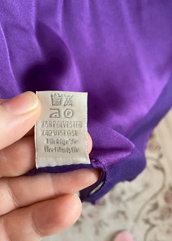 Aker Parlak Mor Kadın Şal Püsküllü - Görsel 4