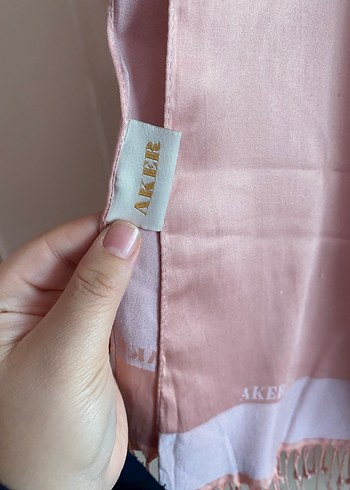 Aker Pembe Parlak Kadın Şal - Görsel 3