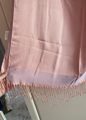 Aker Pembe Parlak Kadın Şal - Görsel 2