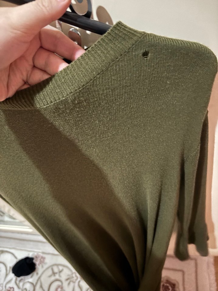 Siyah Uzun Triko Elbise - Görsel 4