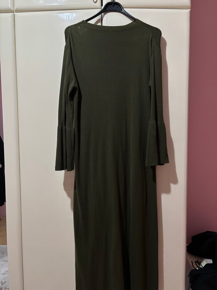 Siyah Uzun Triko Elbise - Görsel 3