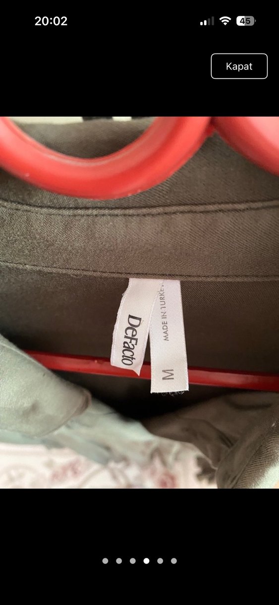 Asker yeşili Uzun Kollu Salaş Tunik M beden - Görsel 3