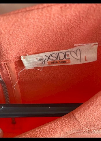 Turuncu  mercan rengi Uzun Kollu Salaş Midi Tunik L beden - Görsel 4