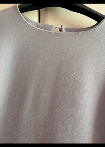 Gri Mini Tunik Volanlı Uzun Kollu40 beden - Görsel 4