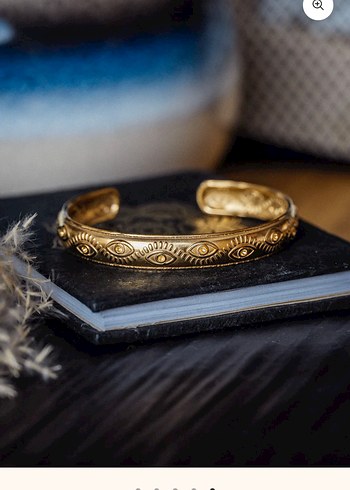 Koyu Altın Renkli Bohem Yılan Desenli Bilezik - Görsel 3