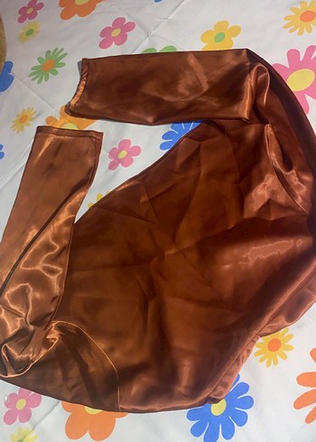 Kızlar İçin Kahverengi Saten Bolero - Görsel 4