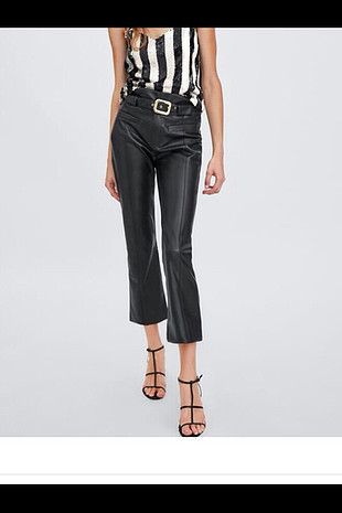 Zara Suni Deri Pantolon 