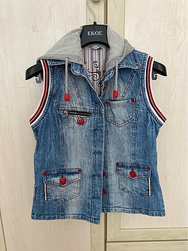 Leke jeans S beden kot yelek
