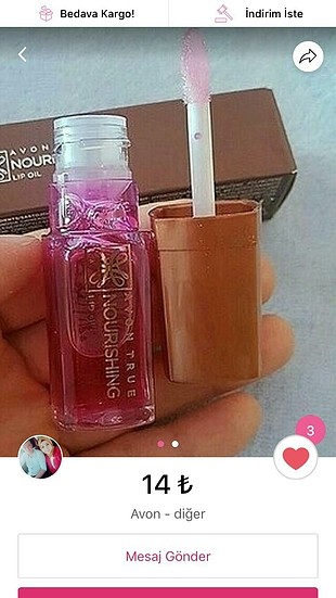 avon dudak bakım yağ 