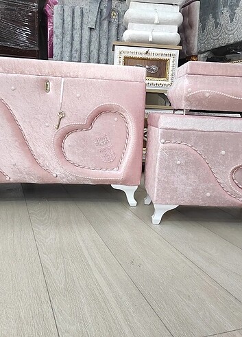Diğer Kadife set #3lüaandik #sandikci #puf #bench #
