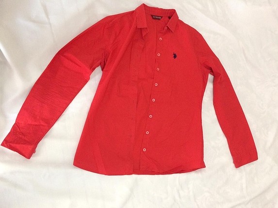 u. s polo assn kırmızı gömlek