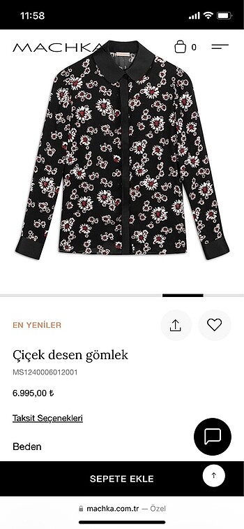 Machka machka gömlek