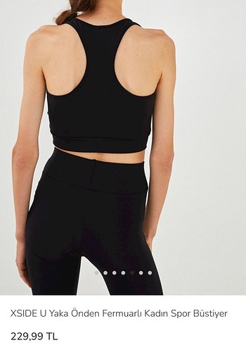 XSIDE Siyah Fermuarlı Kadın Spor Büstiyer - Görsel 3
