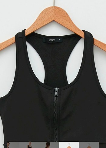 XSIDE Siyah Fermuarlı Kadın Spor Büstiyer - Görsel 2