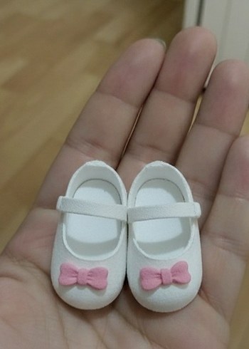Kız Bebek Beyaz İlk Adım Ayakkabısı Hediyelik