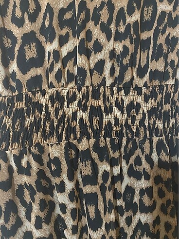 40 Beden Leopar elbise