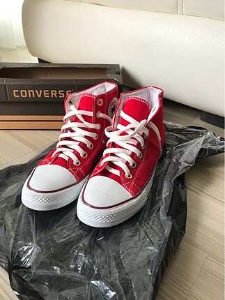 Kırmızı uzun converse kırmızı boğazlı converse kırmızı konvers