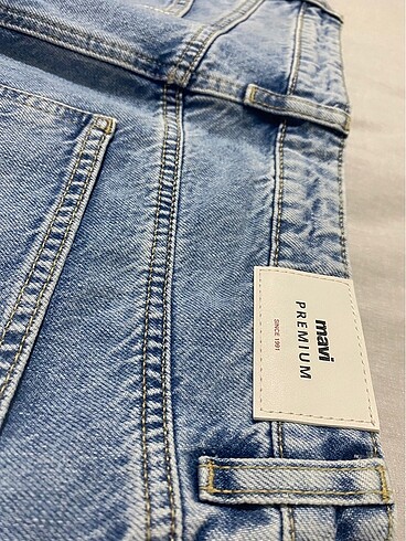m Beden mavi Renk Mavi Jeans Kot Yırtmaçlı Kalem Etek