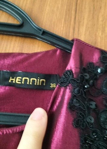 36 Beden Hennin Fuşya Tesettür Elbise